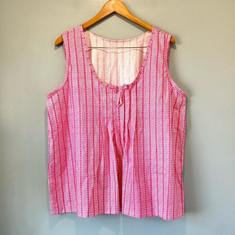 50s Vintage Handmade Pink Pajamas 2 Piece Set Plus Size PJs MCM XXL-1X